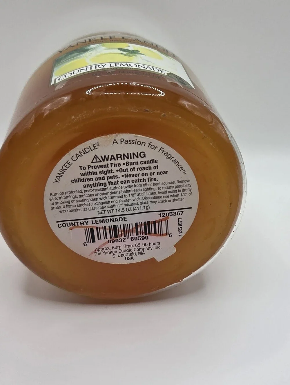 Yankee Candle Country Lemonade 14.5 oz Jar Vintage Retired Rare
